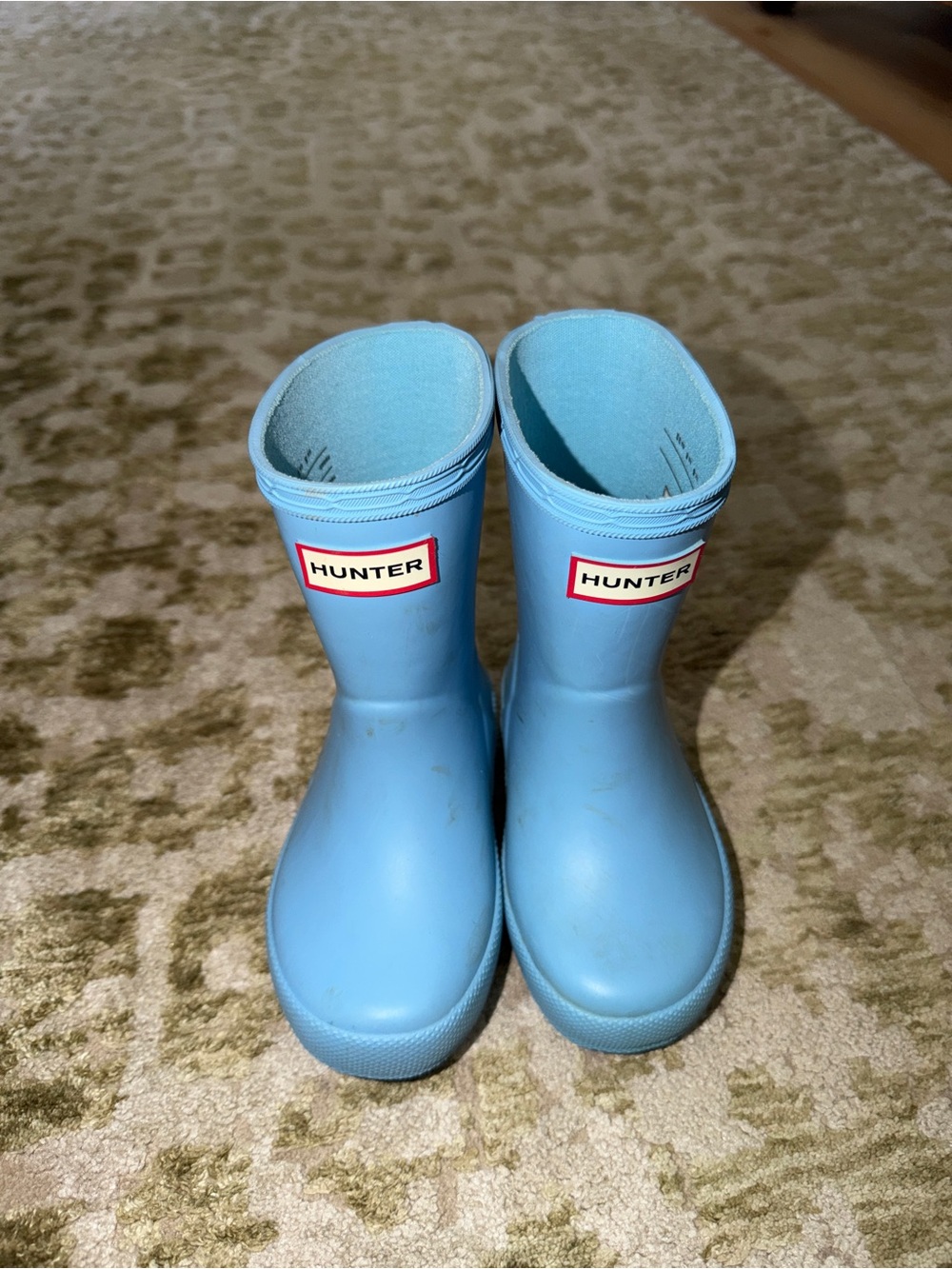 Hunter Kids Light Blue Waterproof Rain Boots